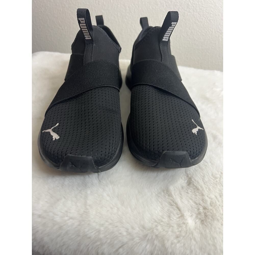 PUMA Sneakers Shoes Womens Athletic 8.5 Black White Tie - Picture 3 of 6